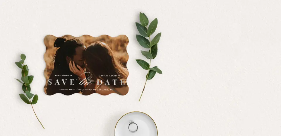 Save the Date Card with Optional Guest Addressing Service