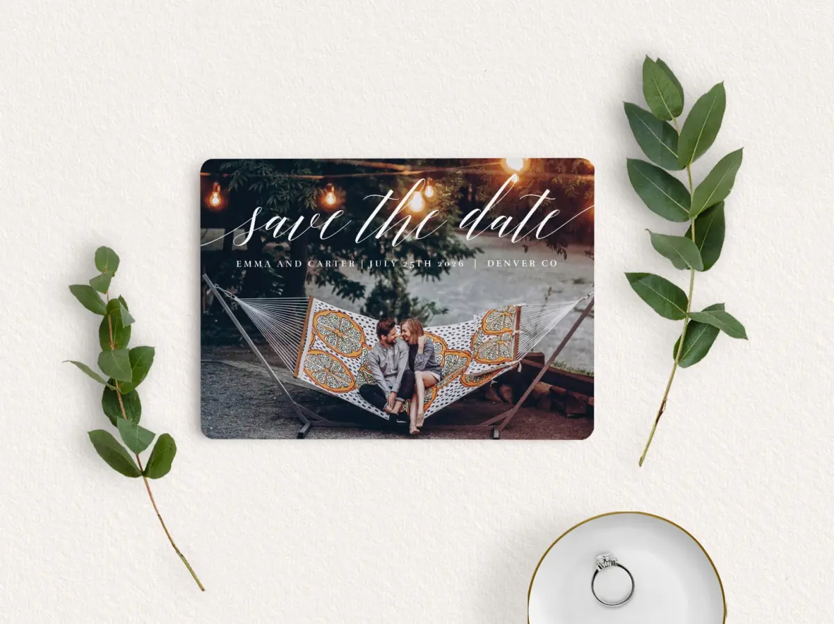 Save the Date Card with Optional Guest Addressing Service