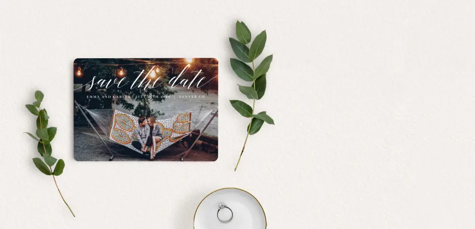 Save the Date Card with Optional Guest Addressing Service