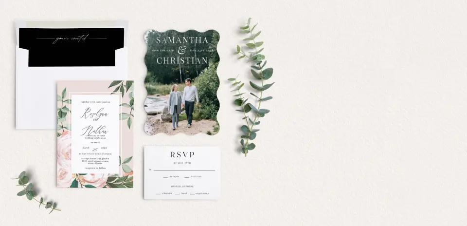 Front of Save the Date Card