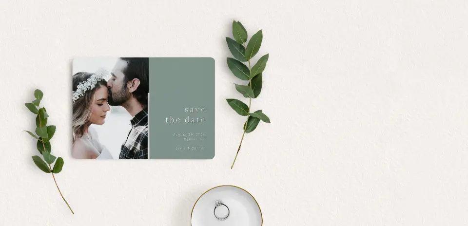 Save the Date Card with Optional Guest Addressing Service