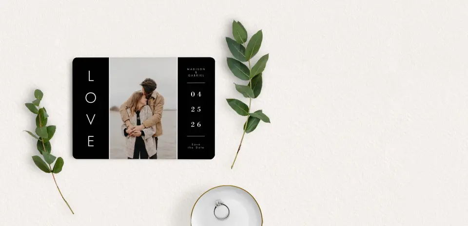 Save the Date Card with Optional Guest Addressing Service