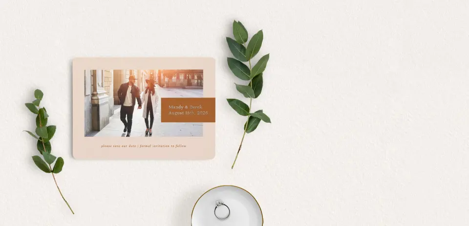 Save the Date Card with Optional Guest Addressing Service