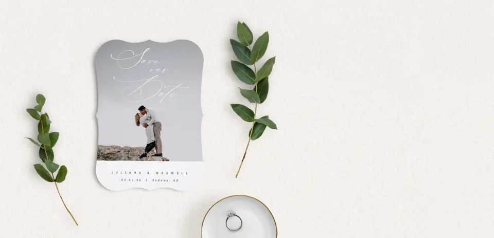 Save the Date Card with Optional Guest Addressing Service