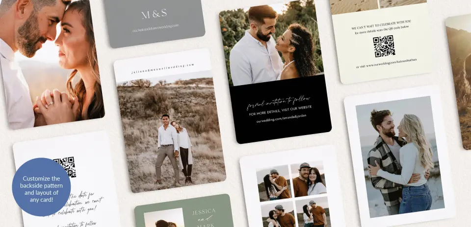 Back of Save the Date Card