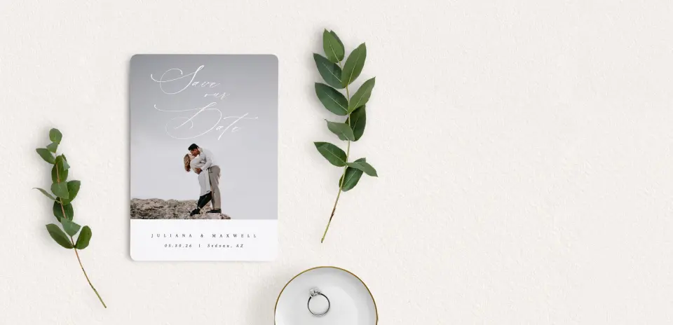 Save the Date Card with Optional Guest Addressing Service
