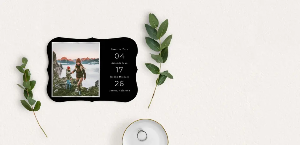 Save the Date Card with Optional Guest Addressing Service