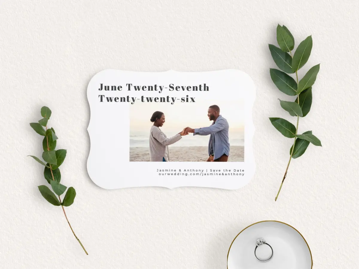 Save the Date Card with Optional Guest Addressing Service