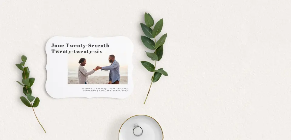 Save the Date Card with Optional Guest Addressing Service