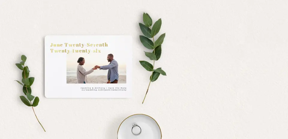 Save the Date Card with Optional Guest Addressing Service