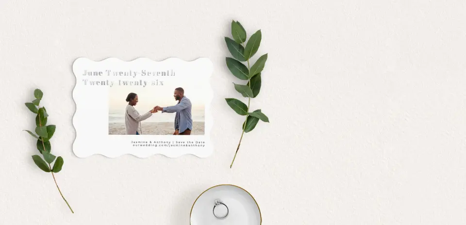 Save the Date Card with Optional Guest Addressing Service