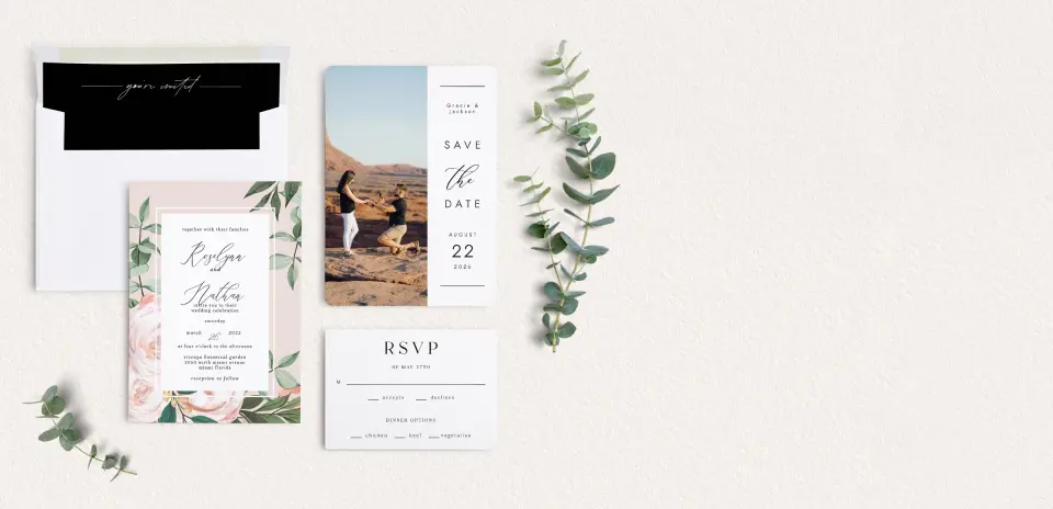 Front of Save the Date Card