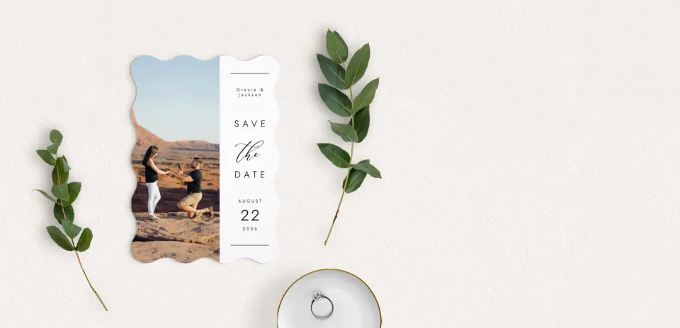 Save the Date Card with Optional Guest Addressing Service