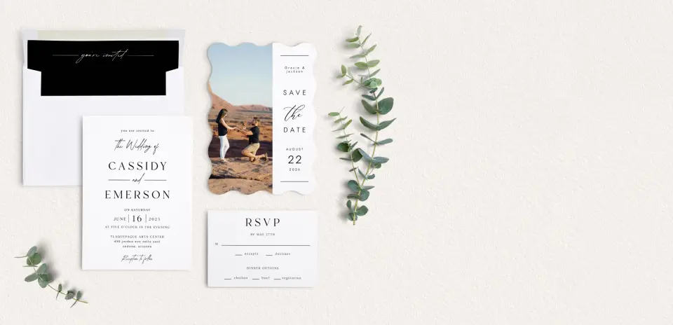 Front of Save the Date Card
