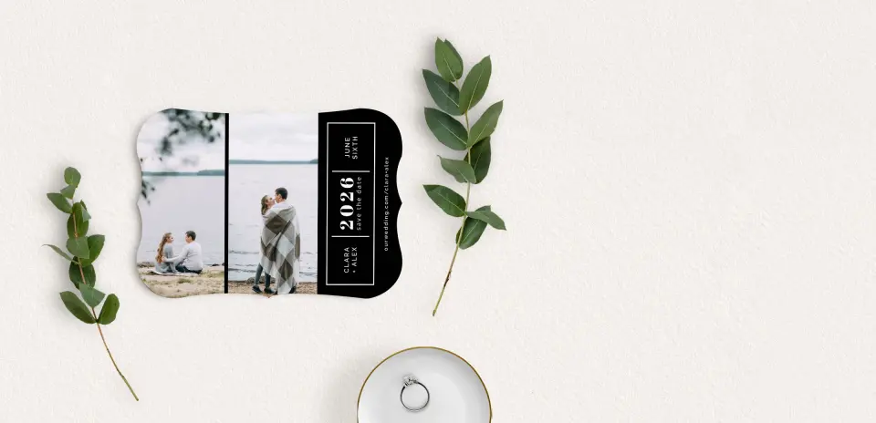 Save the Date Card with Optional Guest Addressing Service