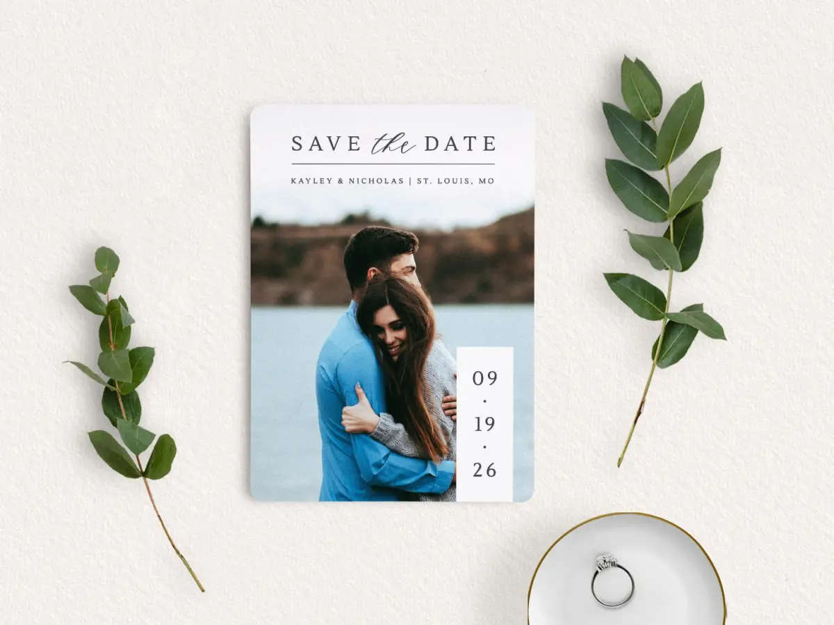 Save the Date Card with Optional Guest Addressing Service