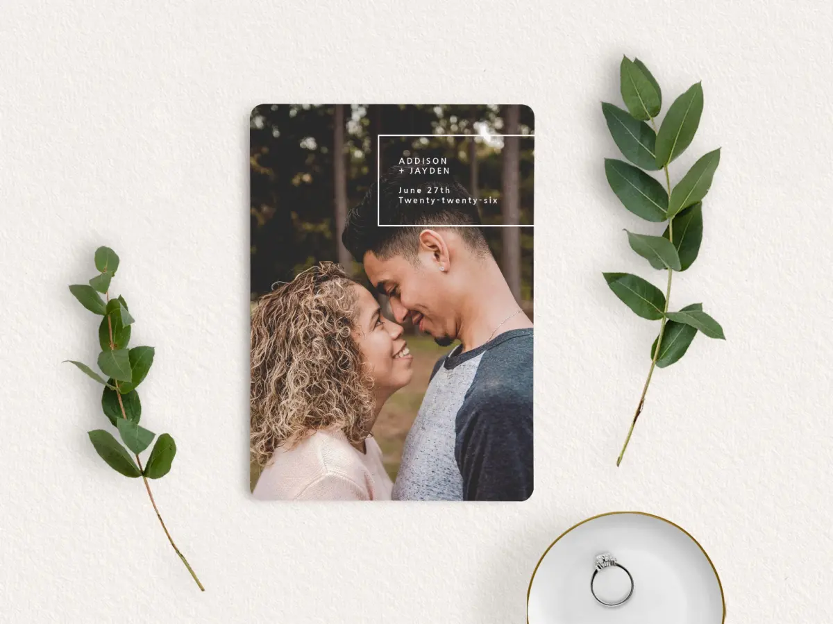 Save the Date Card with Optional Guest Addressing Service