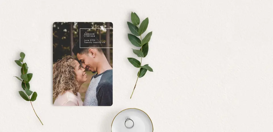 Save the Date Card with Optional Guest Addressing Service