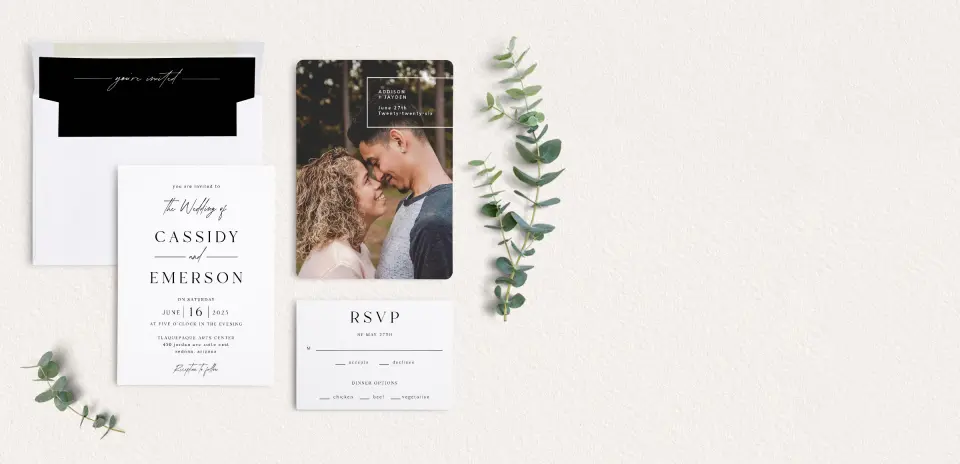 Front of Save the Date Card