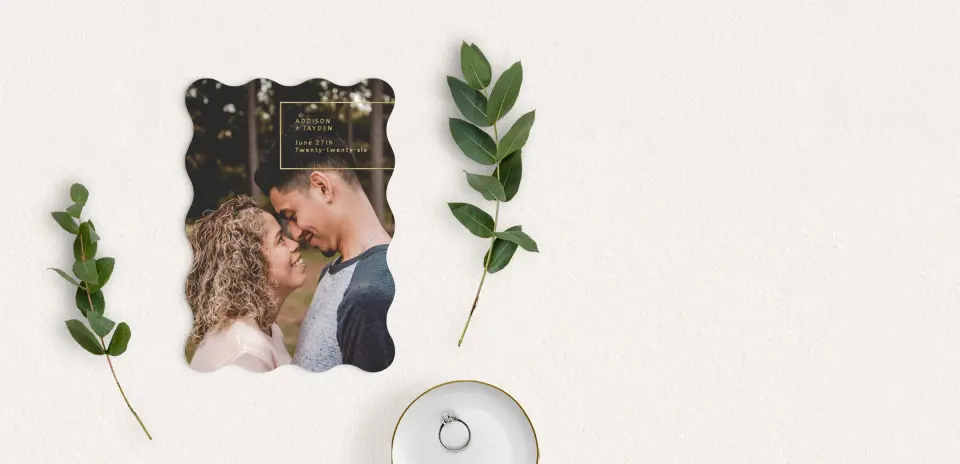 Save the Date Card with Optional Guest Addressing Service