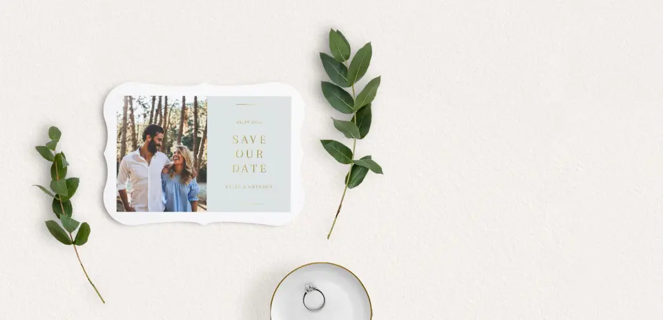 Save the Date Card with Optional Guest Addressing Service