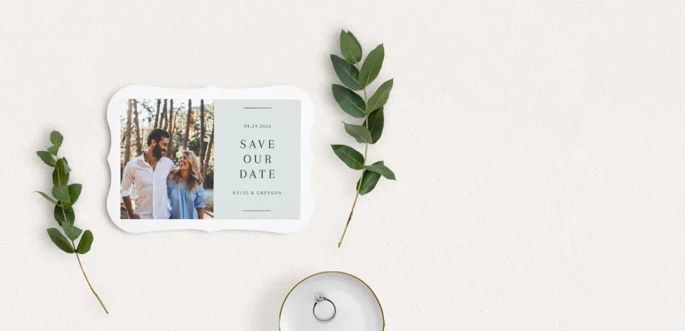 Save the Date Card with Optional Guest Addressing Service