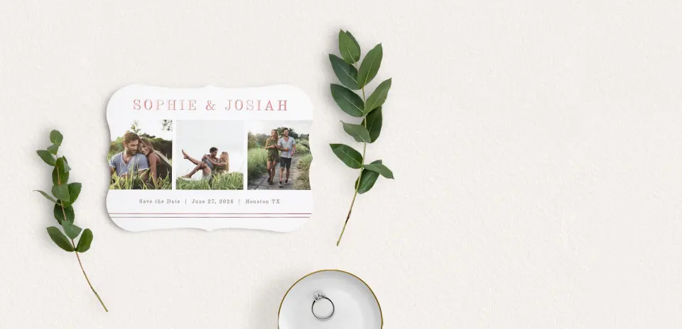 Save the Date Card with Optional Guest Addressing Service
