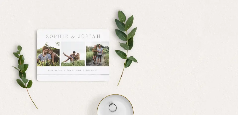 Save the Date Card with Optional Guest Addressing Service