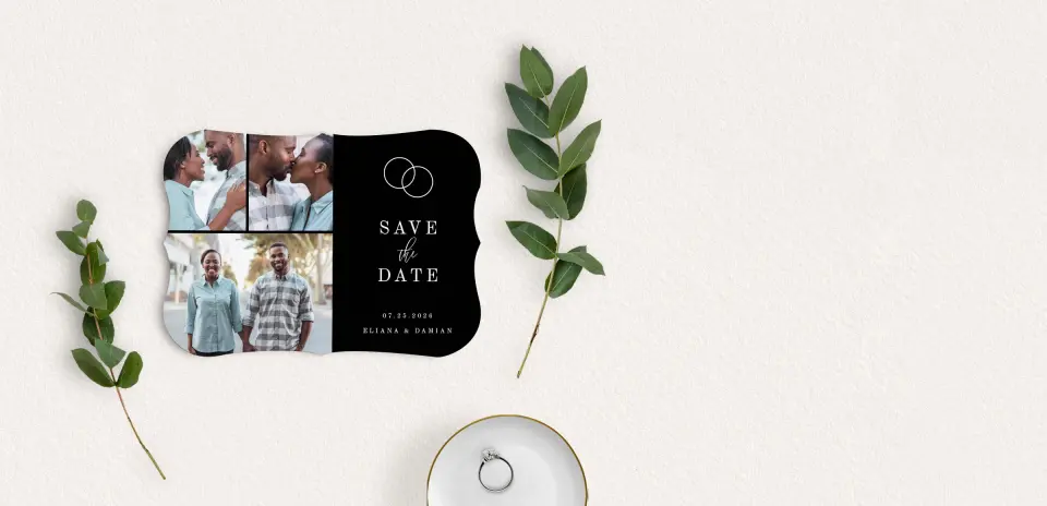Save the Date Card with Optional Guest Addressing Service
