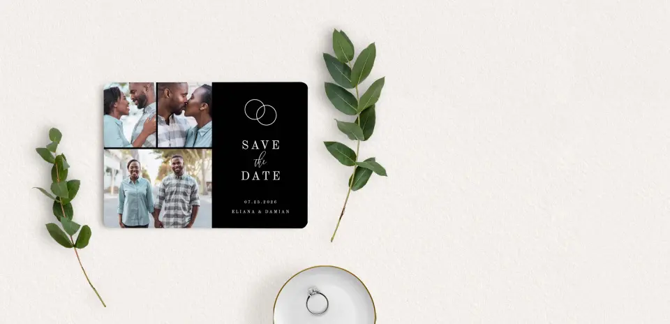 Save the Date Card with Optional Guest Addressing Service