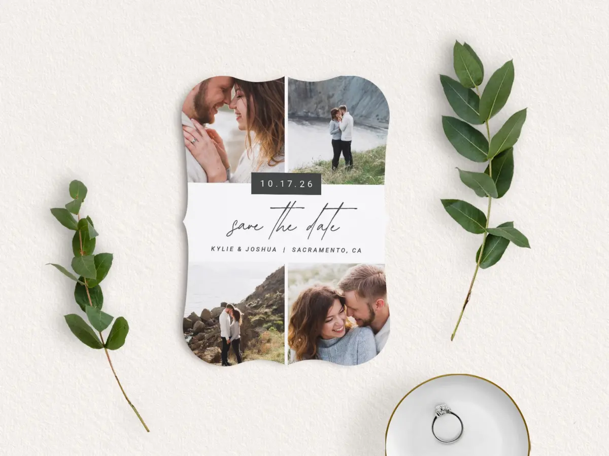 Save the Date Card with Optional Guest Addressing Service