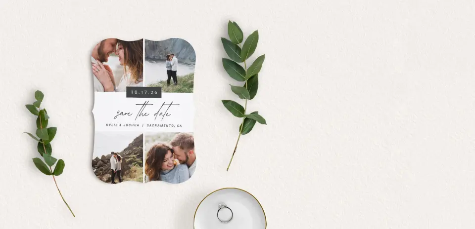 Save the Date Card with Optional Guest Addressing Service
