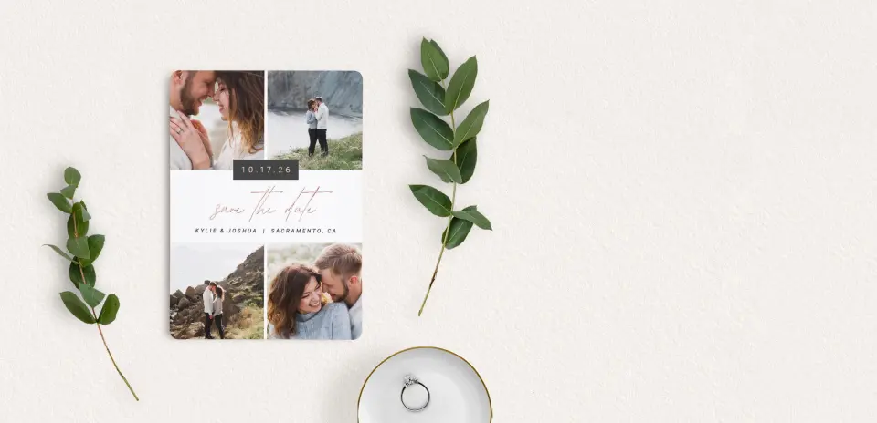 Save the Date Card with Optional Guest Addressing Service