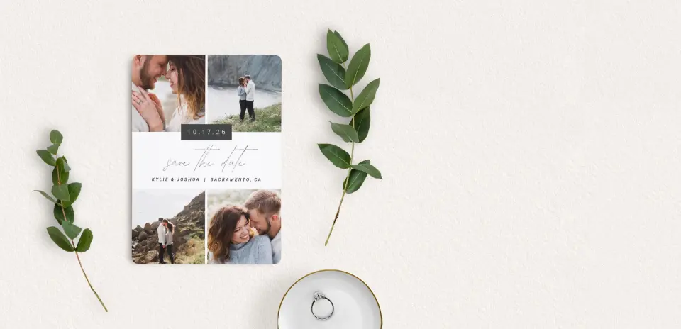 Save the Date Card with Optional Guest Addressing Service