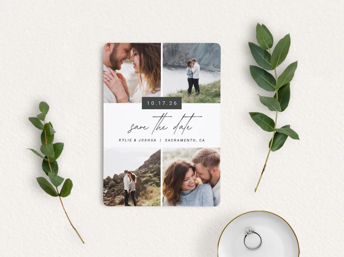 Save the Date Card with Optional Guest Addressing Service