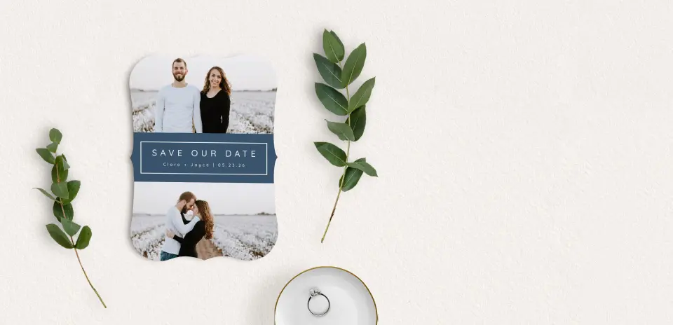 Save the Date Card with Optional Guest Addressing Service