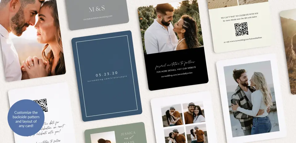 Back of Save the Date Card