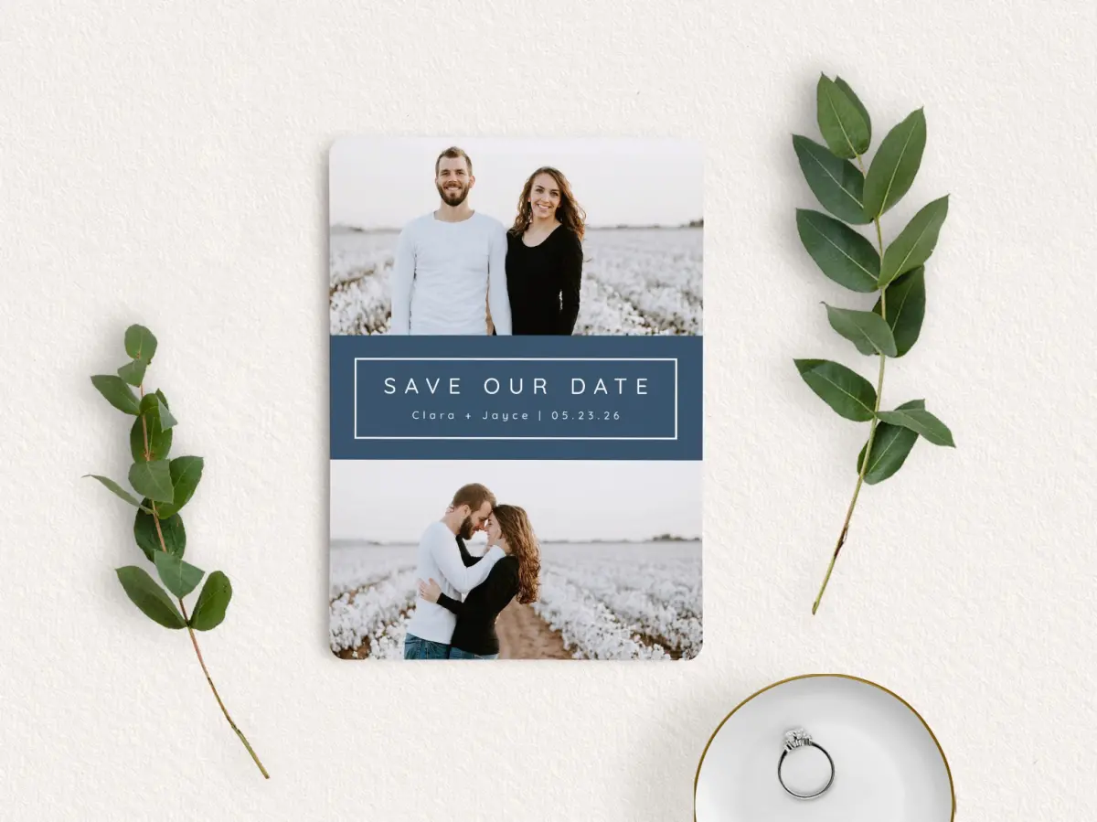Save the Date Card with Optional Guest Addressing Service