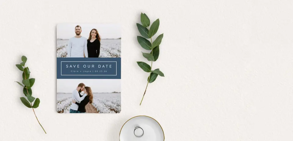 Save the Date Card with Optional Guest Addressing Service