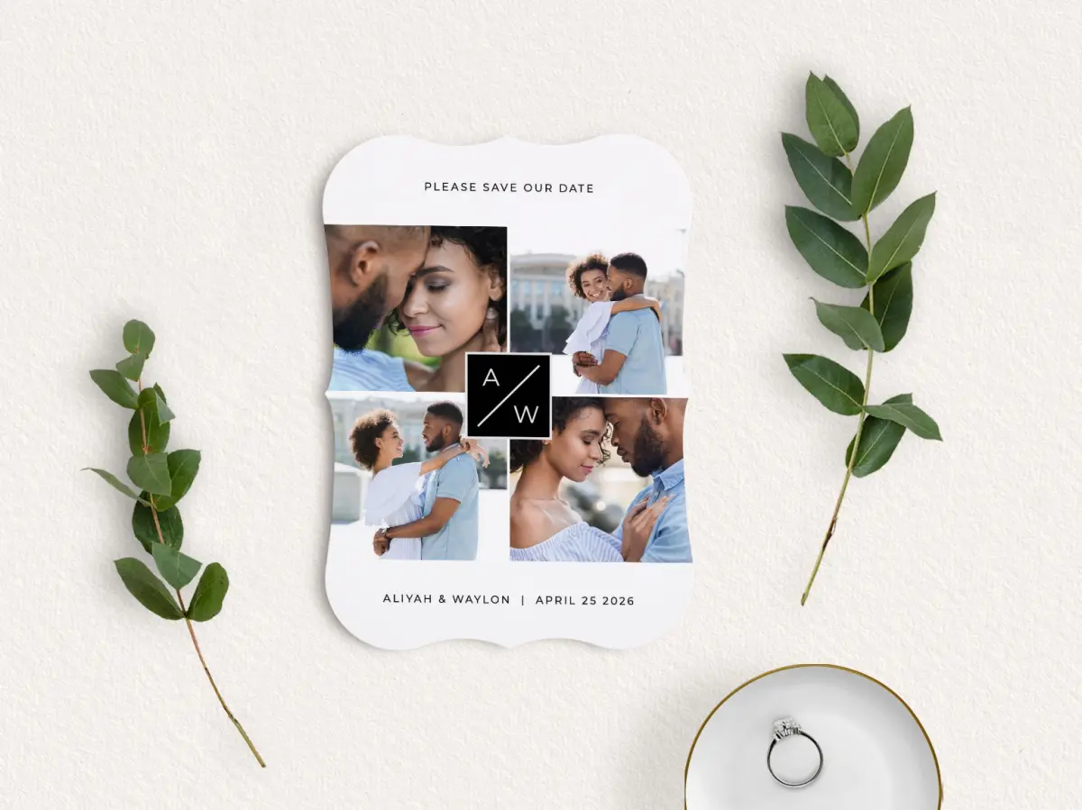 Save the Date Card with Optional Guest Addressing Service