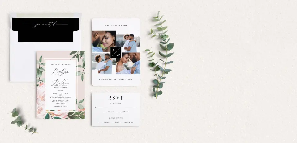 Front of Save the Date Card