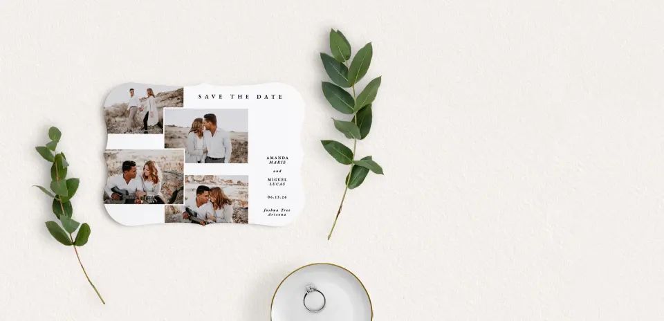 Save the Date Card with Optional Guest Addressing Service