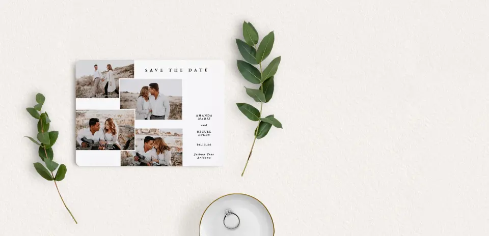 Save the Date Card with Optional Guest Addressing Service