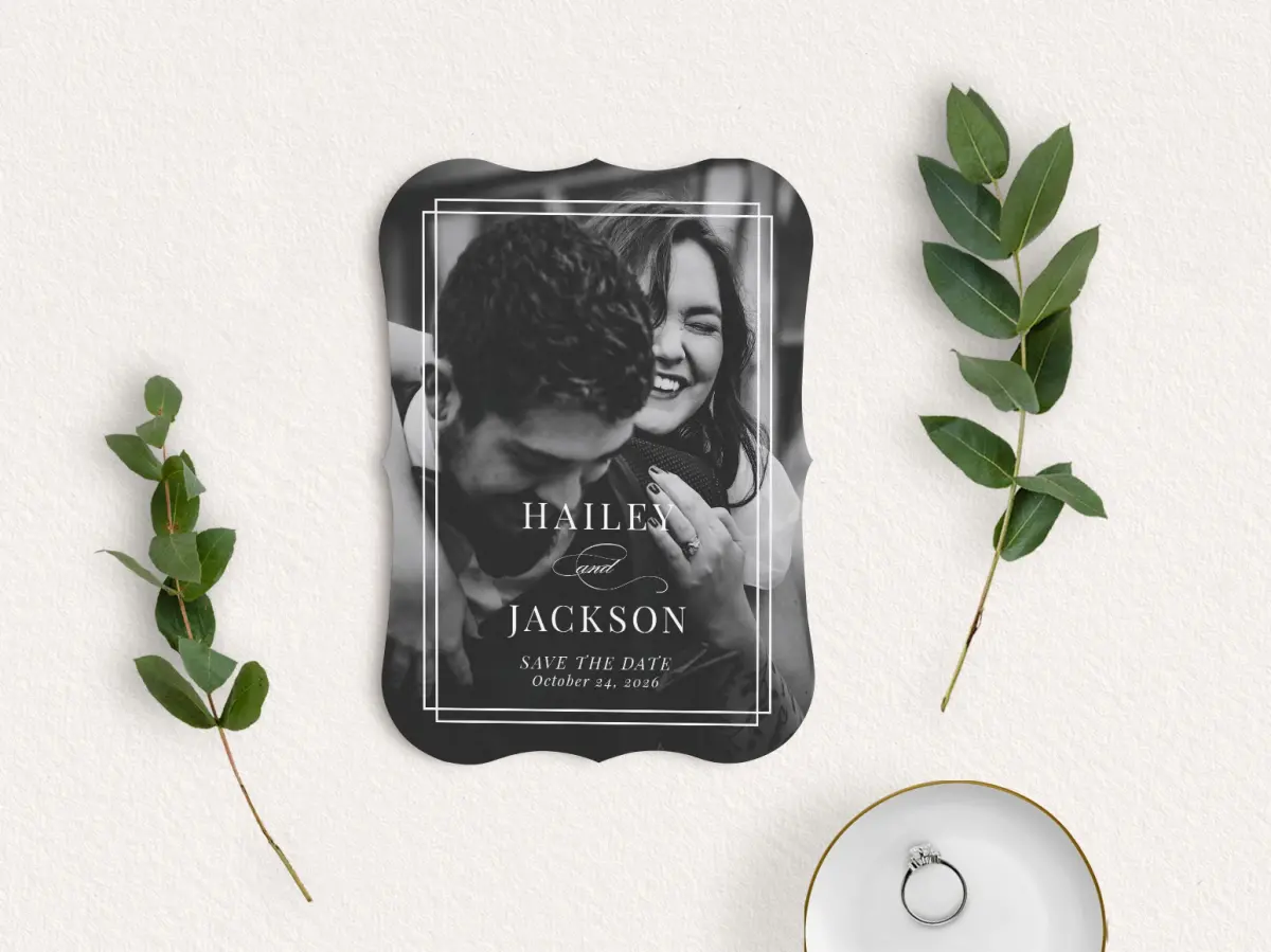 Save the Date Card with Optional Guest Addressing Service