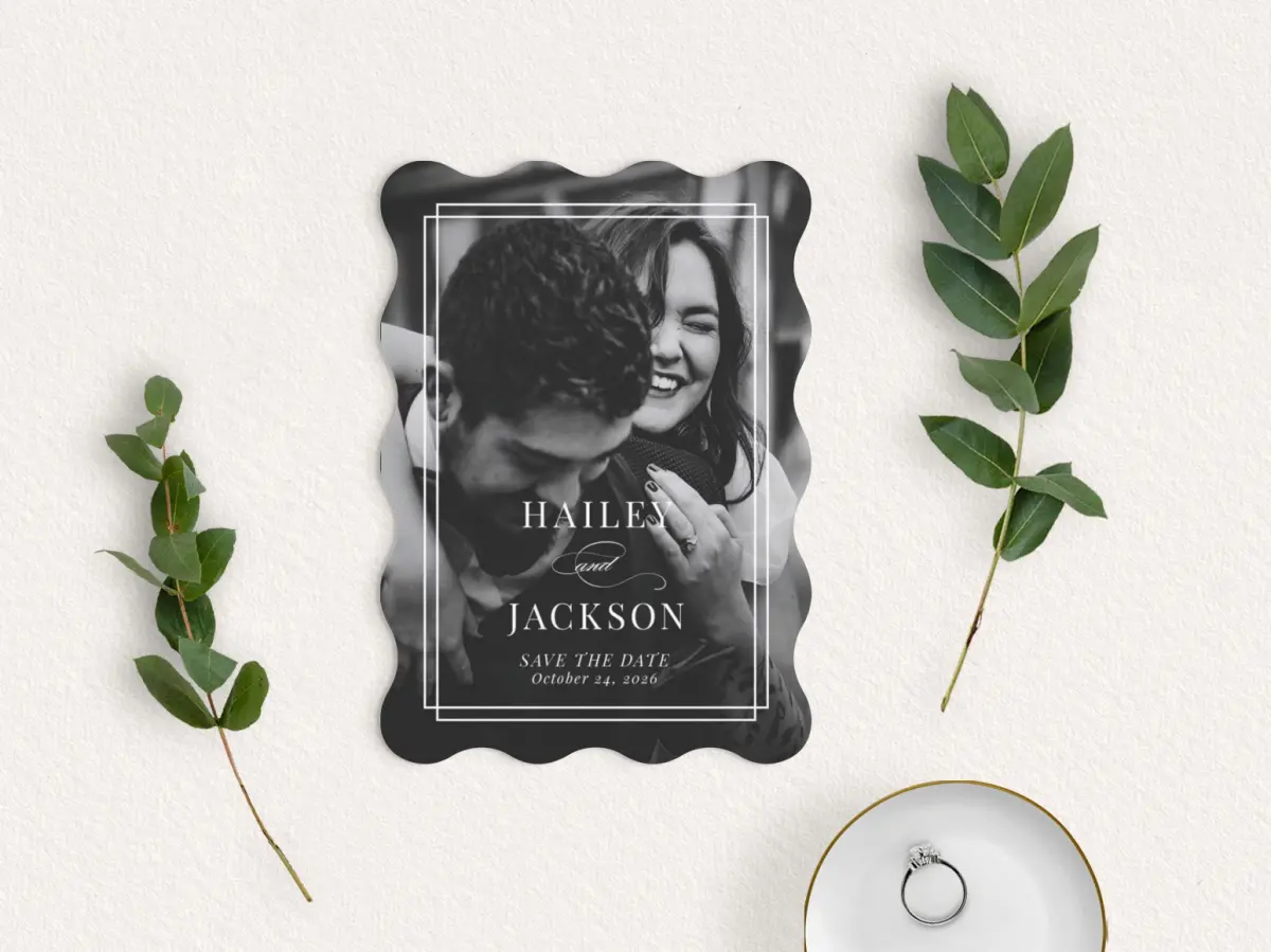 Save the Date Card with Optional Guest Addressing Service