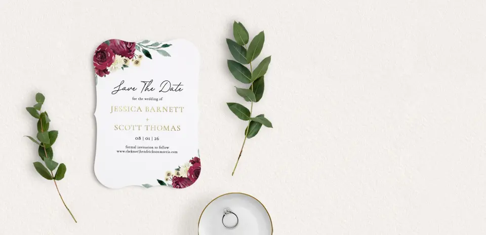 Save the Date Card with Optional Guest Addressing Service