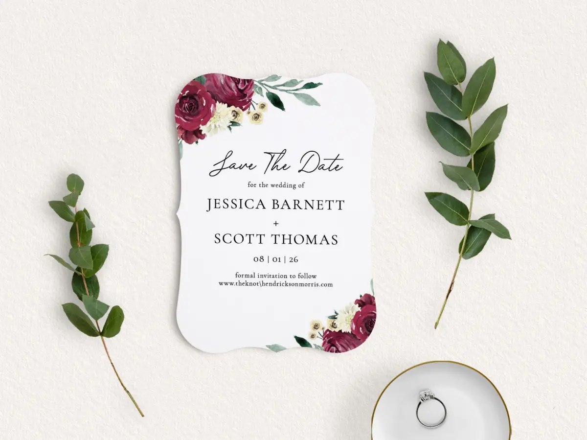 Save the Date Card with Optional Guest Addressing Service