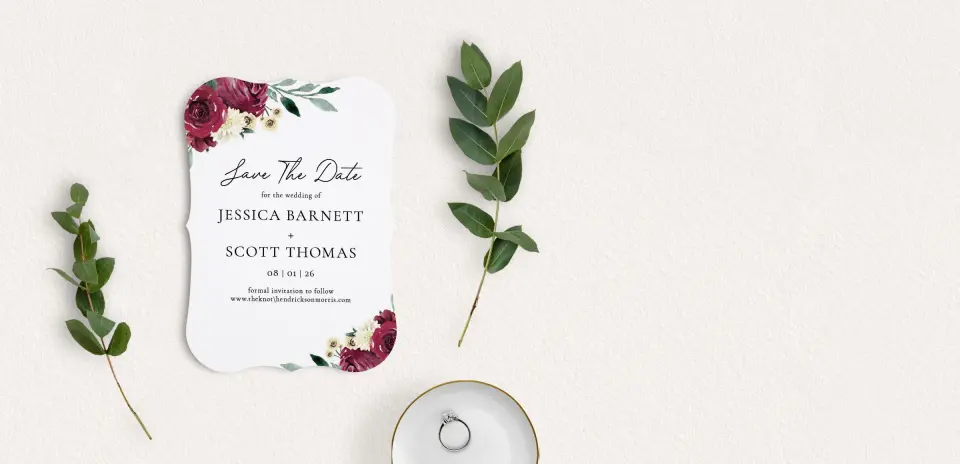 Save the Date Card with Optional Guest Addressing Service