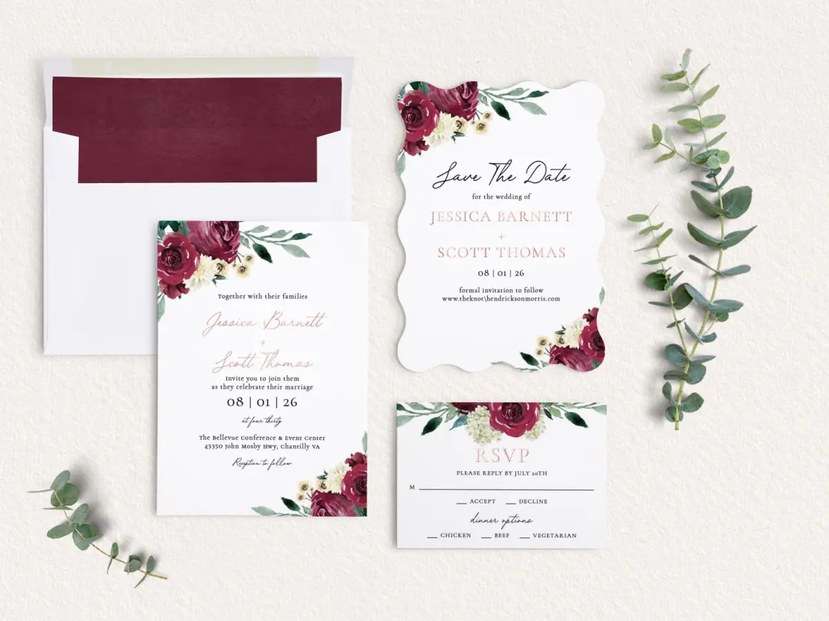 Front of Save the Date Card