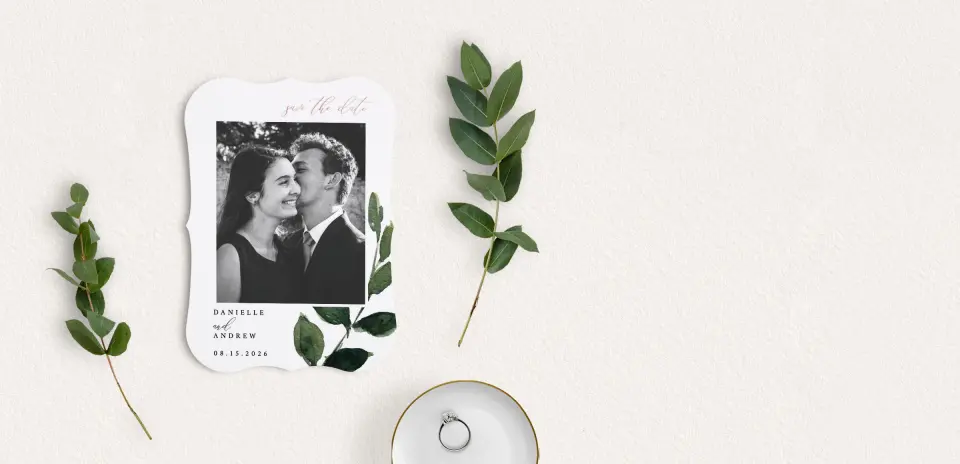 Save the Date Card with Optional Guest Addressing Service